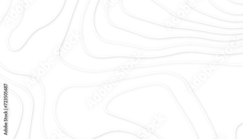 Abstract white wavy background papercut style