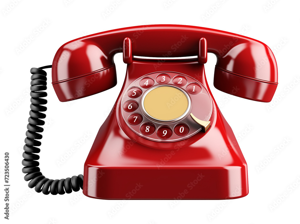 Red Rotary Phone Isolated on Transparent Background
Red Rotary Phone Isolated on Transparent Background