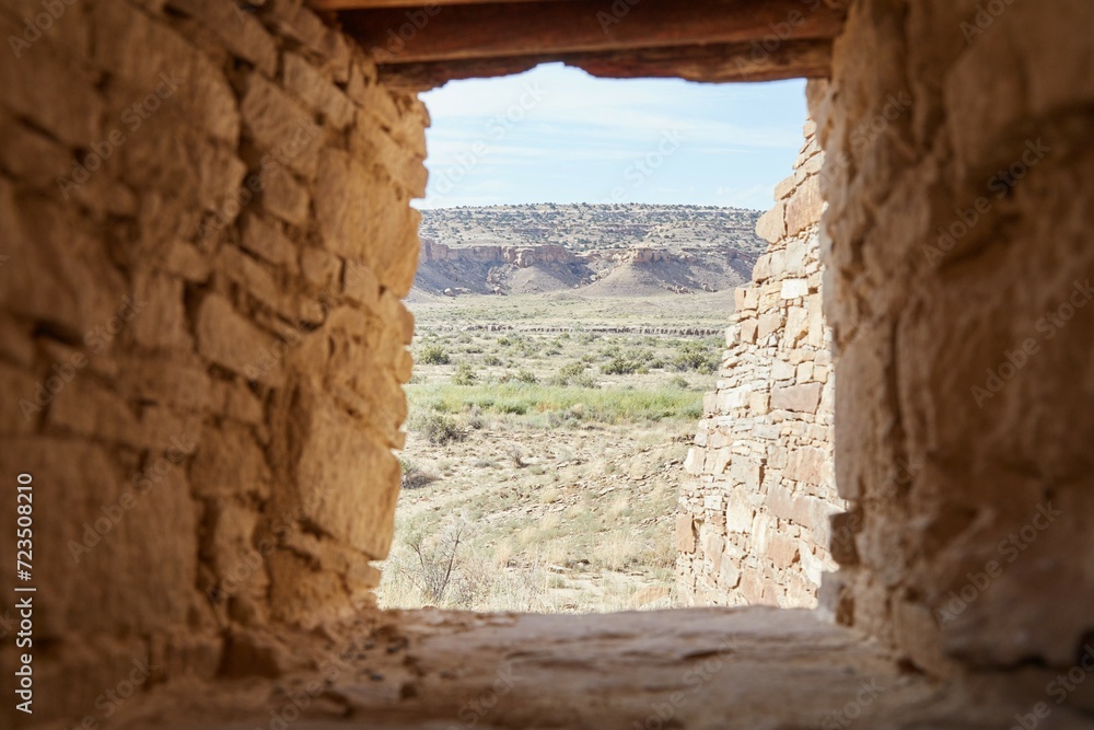 The Hungo Pavi Pueblo at Chaco Canyon, New Mexico