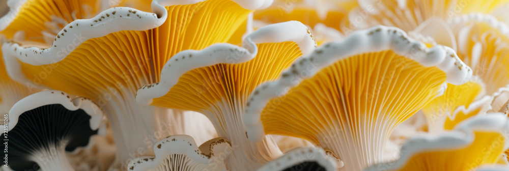 close up of mushrooms, generative AI close up of mushrooms, generative AI