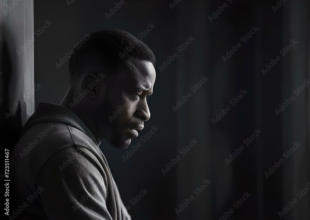 portrait of a man experiencing stress in a room portrait of a man experiencing stress in a room