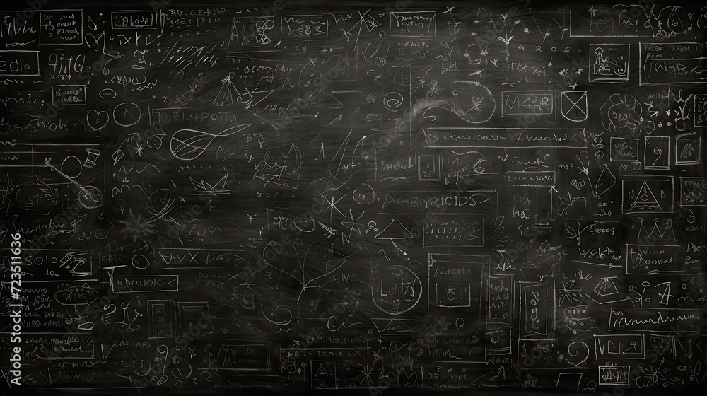 Blackboard motif background, Generative AI Blackboard motif background, Generative AI