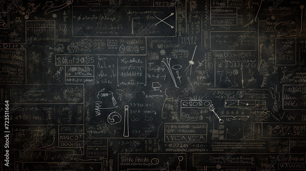 Blackboard motif background, Generative AI Blackboard motif background, Generative AI