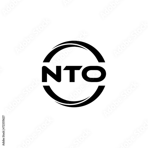 NTO letter logo design with white background in illustrator  cube logo  vector logo  modern alphabet font overlap style. calligraphy designs for logo  Poster  Invitation  etc.