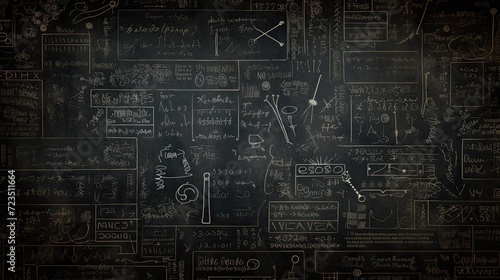 Blackboard motif background, Generative AI