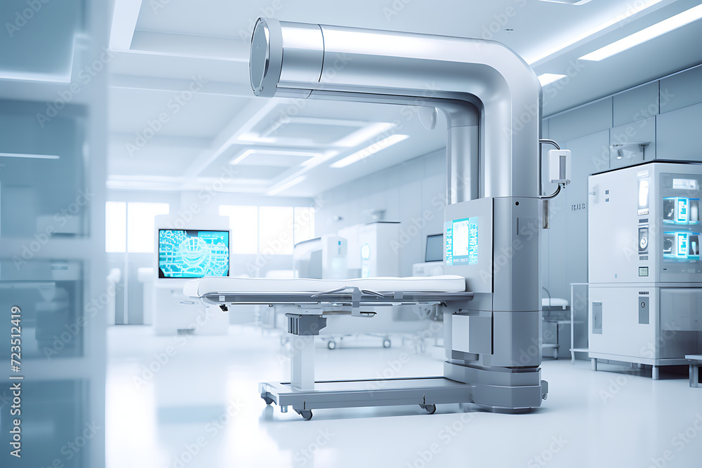 3d rendering x-ray room in hospital with equipment for surgery 3d rendering x-ray room in hospital with equipment for surgery