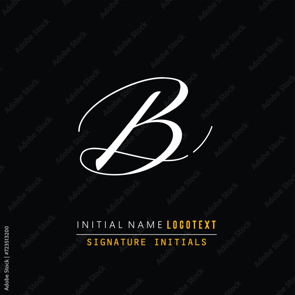 B Letter Signature Logo - Initial Alphabet for B - Hand Drawn B Logo, Initial Letter As Logo, Hand Drawn Signature Logo B Letter Signature Logo - Initial Alphabet for B - Hand Drawn B Logo, Initial Letter As Logo, Hand Drawn Signature Logo