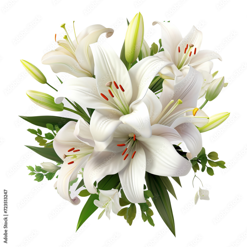 Fototapeta premium bouquet of white lily