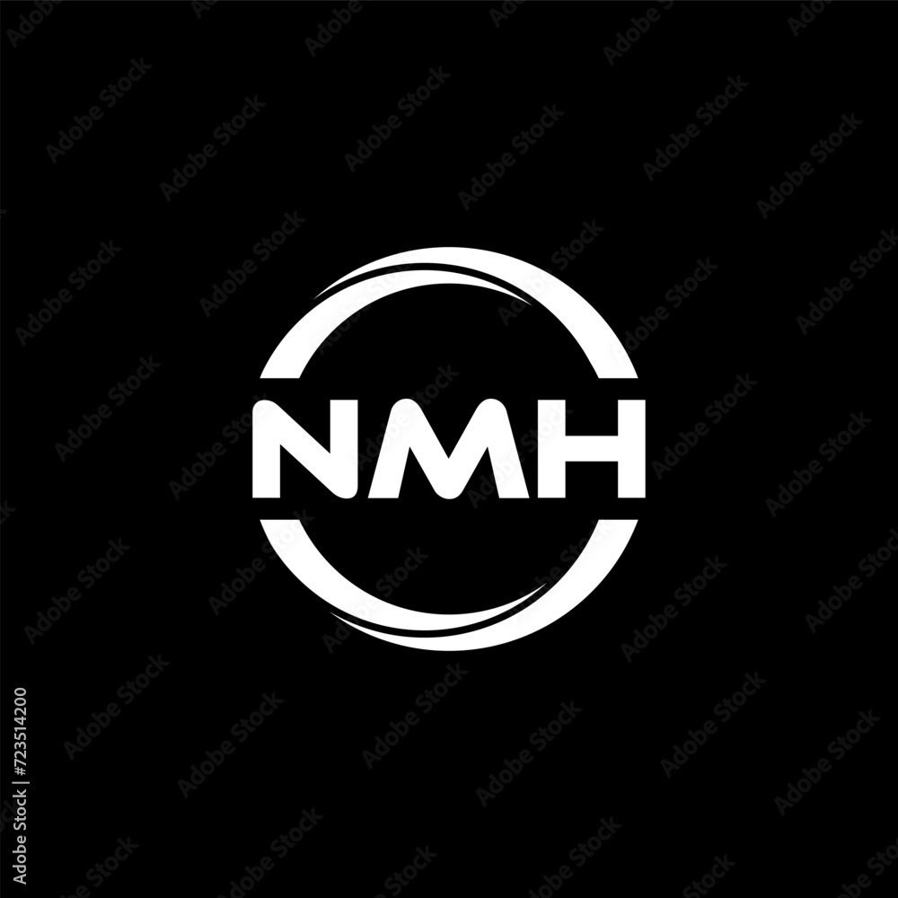 NMH letter logo design with black background in illustrator, cube logo, vector logo, modern alphabet font overlap style. calligraphy designs for logo, Poster, Invitation, etc. NMH letter logo design with black background in illustrator, cube logo, vector logo, modern alphabet font overlap style. calligraphy designs for logo, Poster, Invitation, etc.