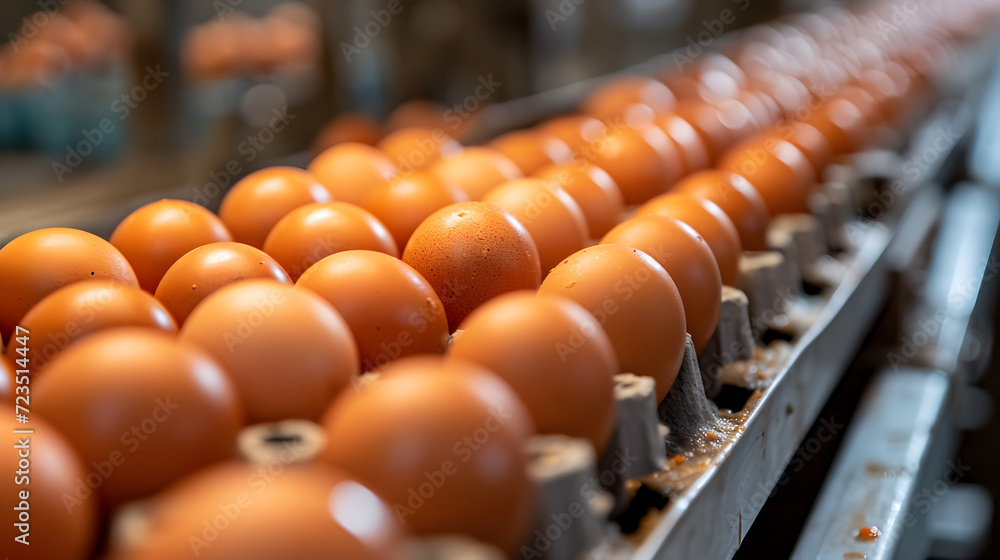 close up of a tray of eggs, generative ai