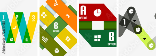 Set of infographic lines poster backgrounds. Vector illustration For Wallpaper, Banner, Background, Card, Book Illustration, landing page