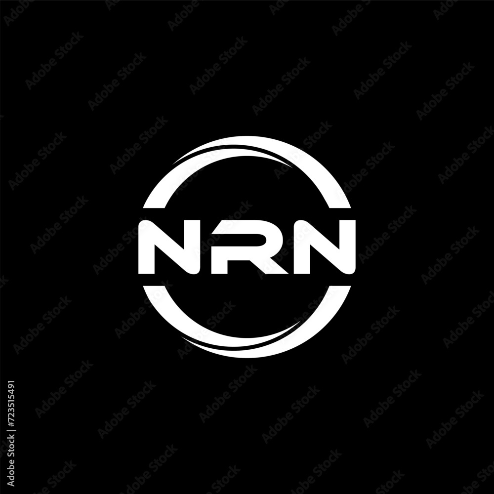 NRN letter logo design with black background in illustrator, cube logo, vector logo, modern alphabet font overlap style. calligraphy designs for logo, Poster, Invitation, etc. NRN letter logo design with black background in illustrator, cube logo, vector logo, modern alphabet font overlap style. calligraphy designs for logo, Poster, Invitation, etc.