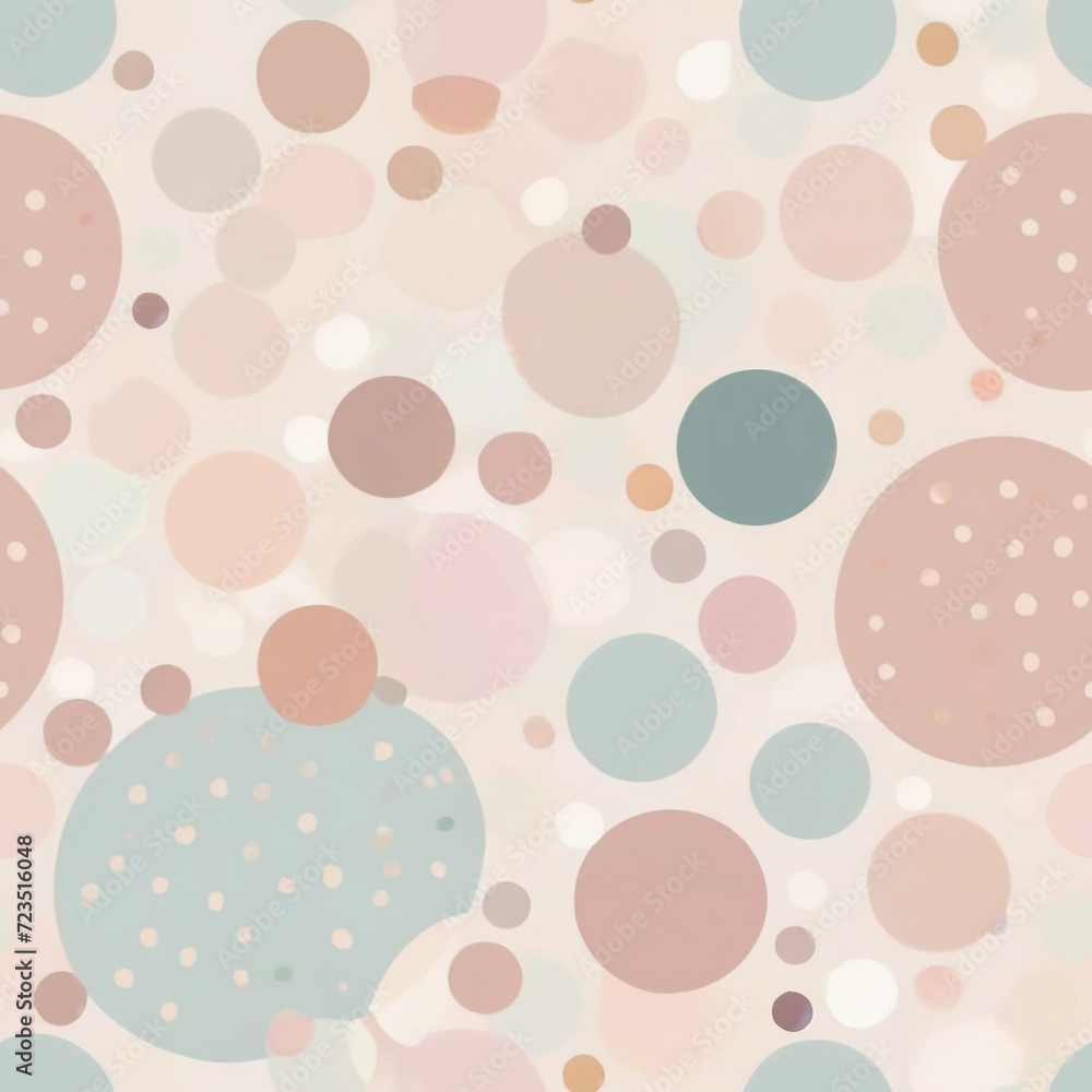 Abstract geometric seamless pattern with soft colors