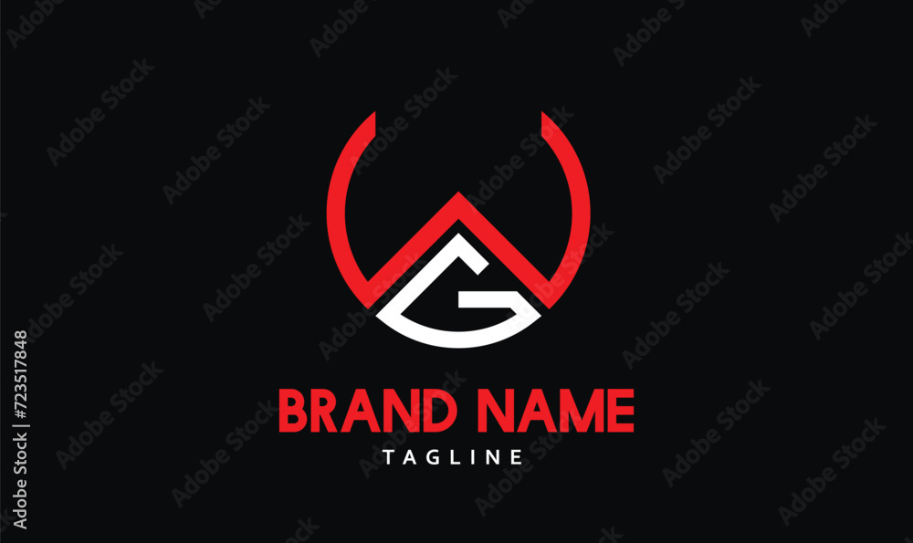 W+G logo design,word mark logo design.