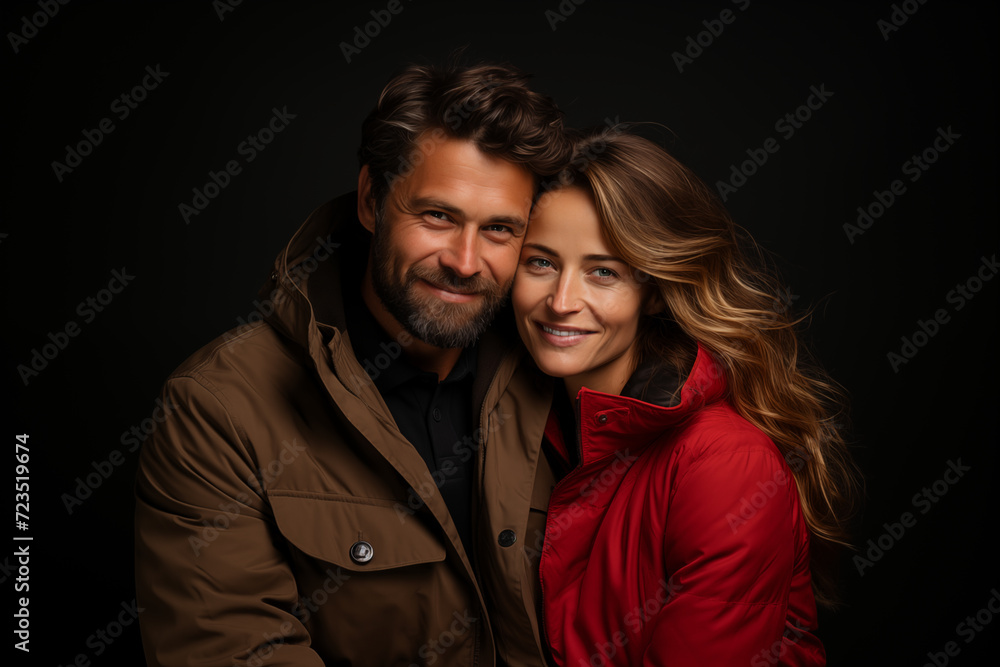 mature couple studio portrait