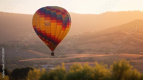 Hot Air Balloon Adventure, background image, generative AI © Hifzhan Graphics