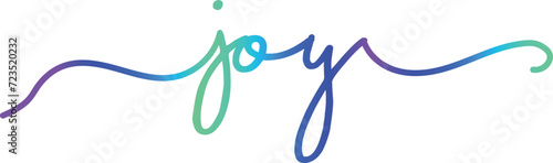 Joy text vector is written with an elegant typography, vector