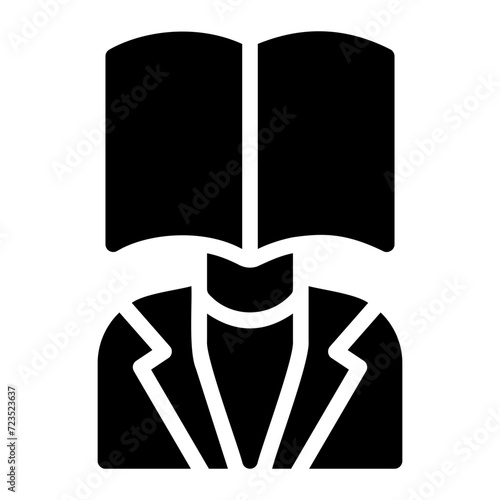 bookworm glyph icon