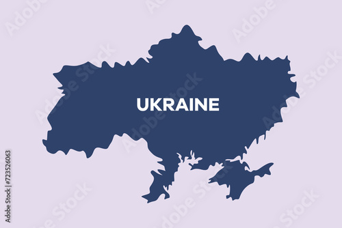 Map of Ukraine. World map concept. Colored flat vector illustration isolated.