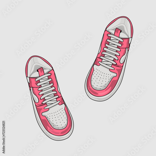Sneaker Shoes Footwear_Vector And Illustration