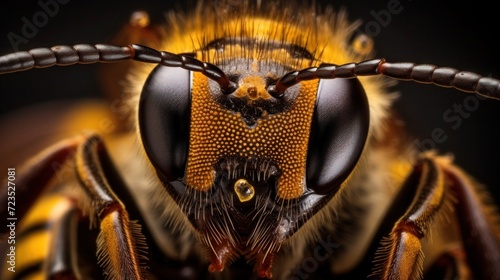 Super macro of Bee photo