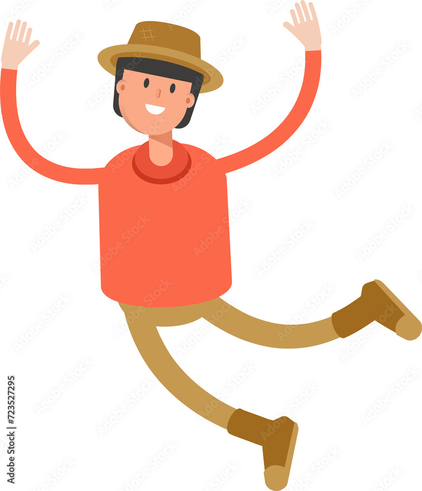 Farmer Character Relaxing and Jumping
Farmer Character Relaxing and Jumping