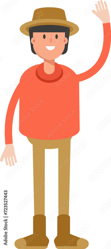 Farmer Character Raising Hand Illustration
Farmer Character Raising Hand Illustration