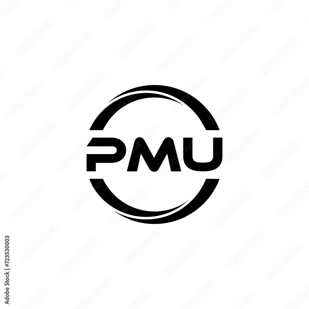 PMU letter logo design with white background in illustrator, cube logo, vector logo, modern alphabet font overlap style. calligraphy designs for logo, Poster, Invitation, etc. PMU letter logo design with white background in illustrator, cube logo, vector logo, modern alphabet font overlap style. calligraphy designs for logo, Poster, Invitation, etc.