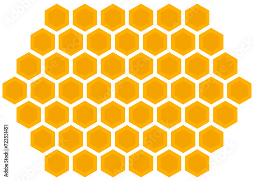 Honeycomb flat icon isolated on white background.