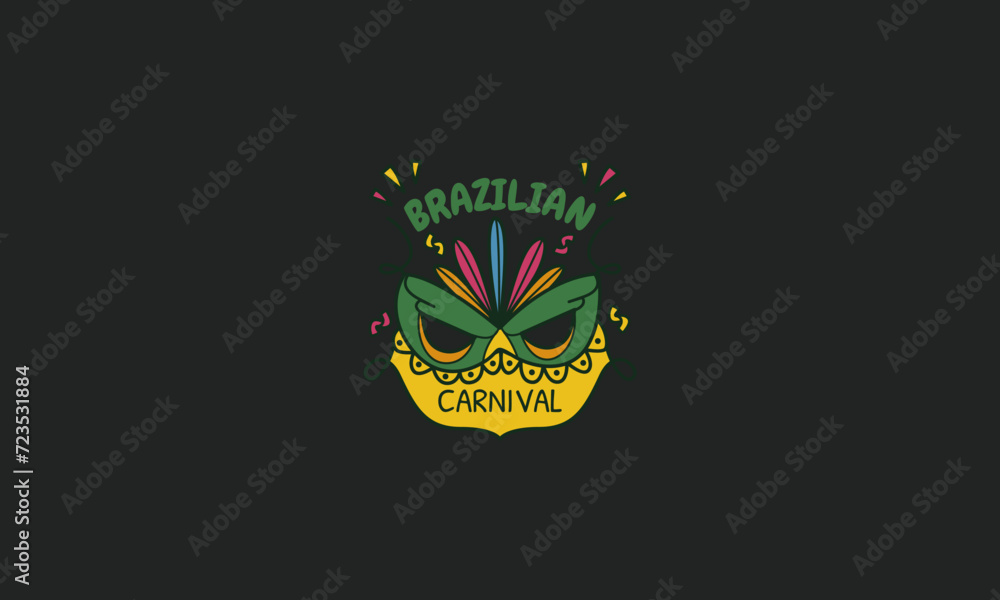 happy brazilian carnival vector illustration flat design happy brazilian carnival vector illustration flat design