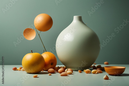 Transparence Harmony: Smooth and Clear 3D Shapes on a light gradient Backdrop, 3d render