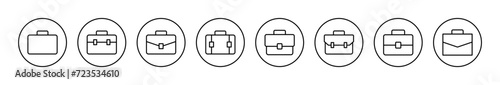 Briefcase icon vector. suitcase sign and symbol. luggage symbol.