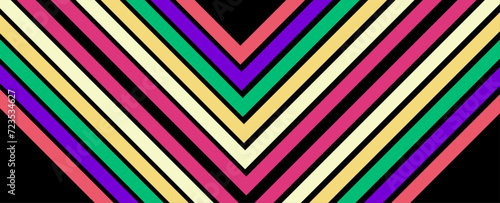 Abstract horizontal background with colorful waves. Trendy vector illustration in style retro 60s, 70s. Pastel colors, Vintage 60s Background. 1960s Seamless Wallpaper. Retro Mod Pattern