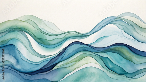 Abstract Watercolor Waves
