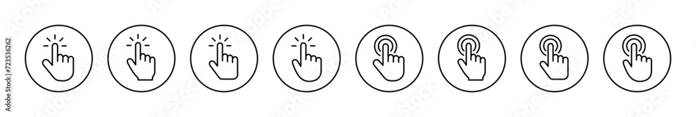Hand cursor icon vector. cursor sign and symbol. hand cursor icon clik Hand cursor icon vector. cursor sign and symbol. hand cursor icon clik
