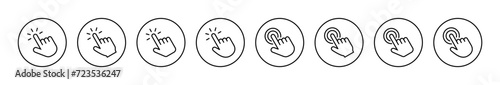 Hand click icon vector. pointer sign and symbol. hand cursor icon