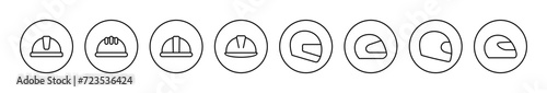Helmet icon vector. Motorcycle helmet sign and symbol. Construction helmet icon. Safety helmet photo