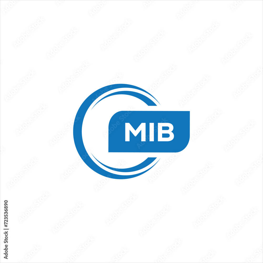 modern minimalist MIB initial letters monogram logo design