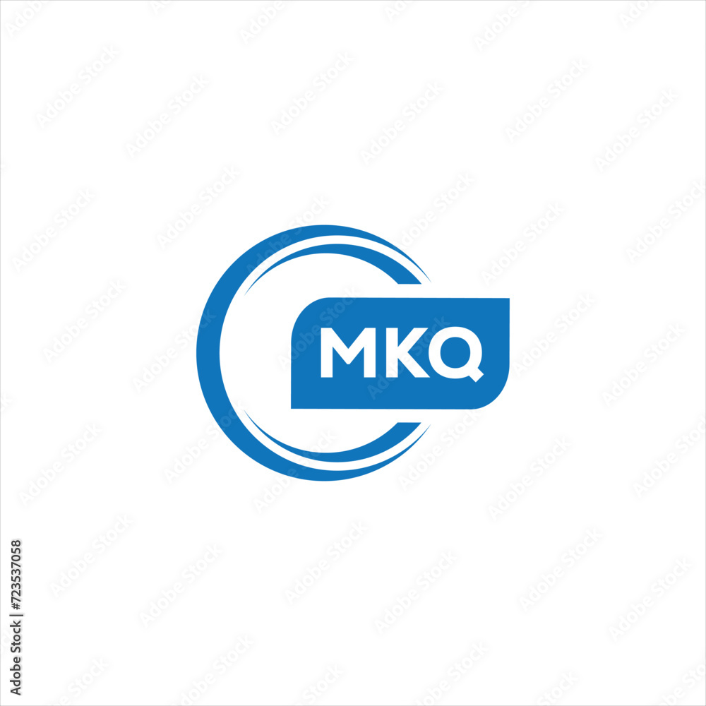  modern minimalist MKQ initial letters monogram logo design