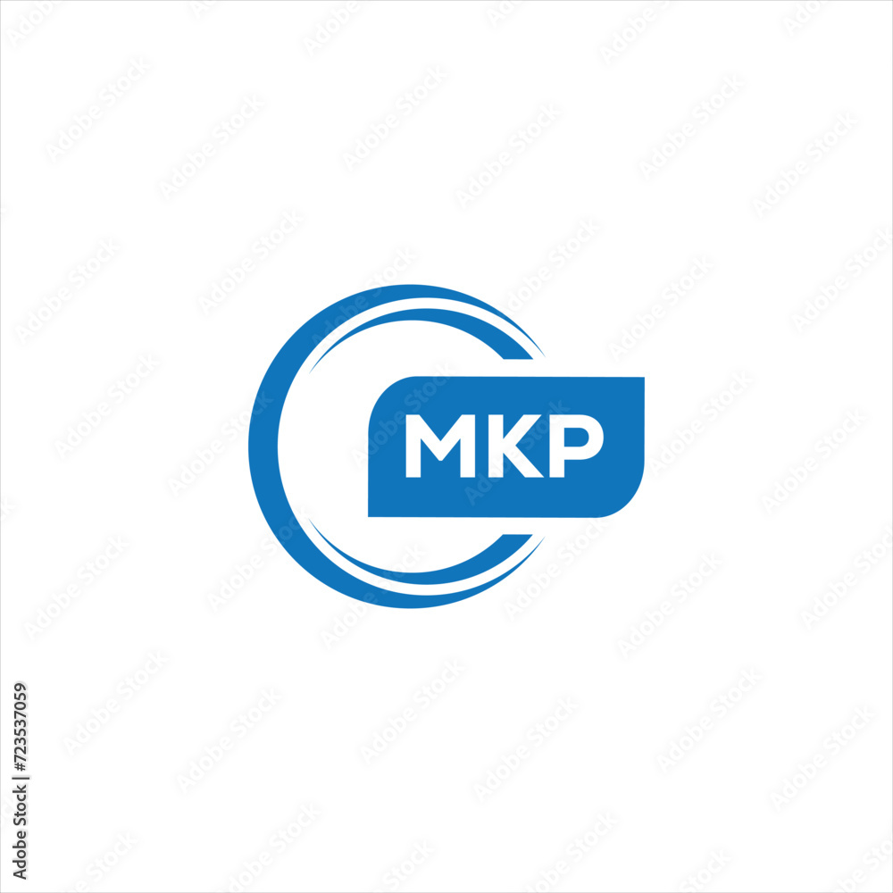  modern minimalist MKP initial letters monogram logo design