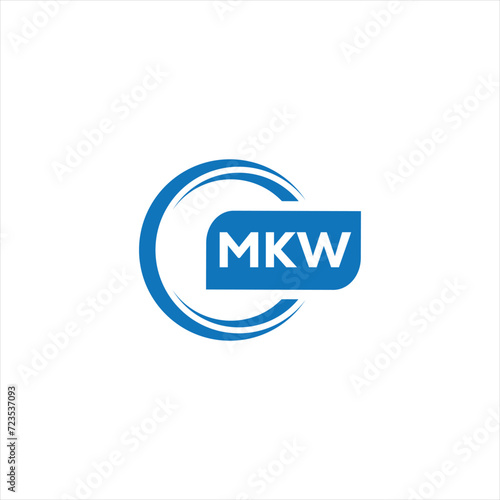  modern minimalist MKW initial letters monogram logo design