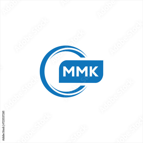 modern minimalist MMK initial letters monogram logo design photo