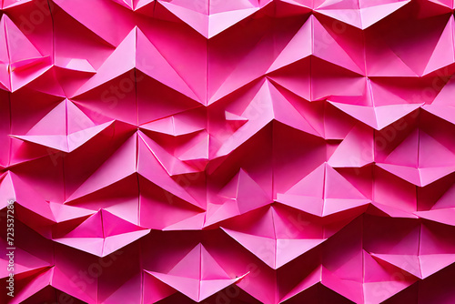 abstract pink origami background"Triangular Dreamscape: AI Origami"
