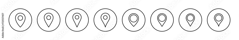 Pin icon vector. Location sign and symbol. destination icon. map pin Pin icon vector. Location sign and symbol. destination icon. map pin