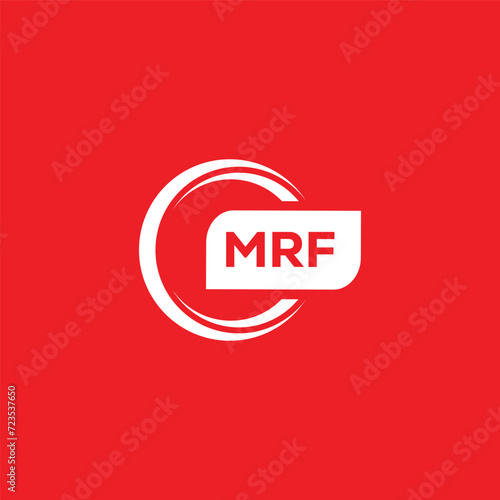 modern minimalist MRF initial letters monogram logo design photo