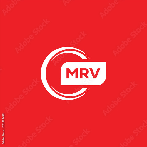 modern minimalist MRV initial letters monogram logo design photo