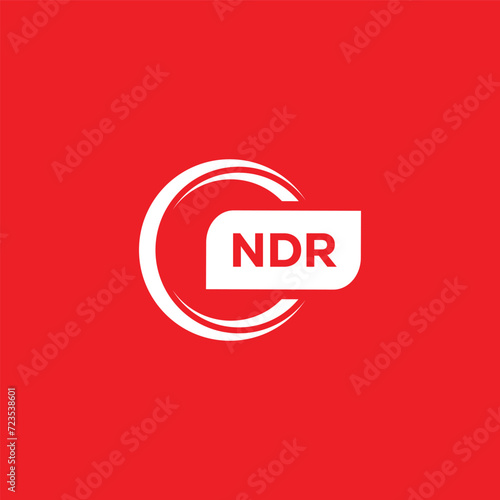 modern minimalist NDR initial letters monogram logo design