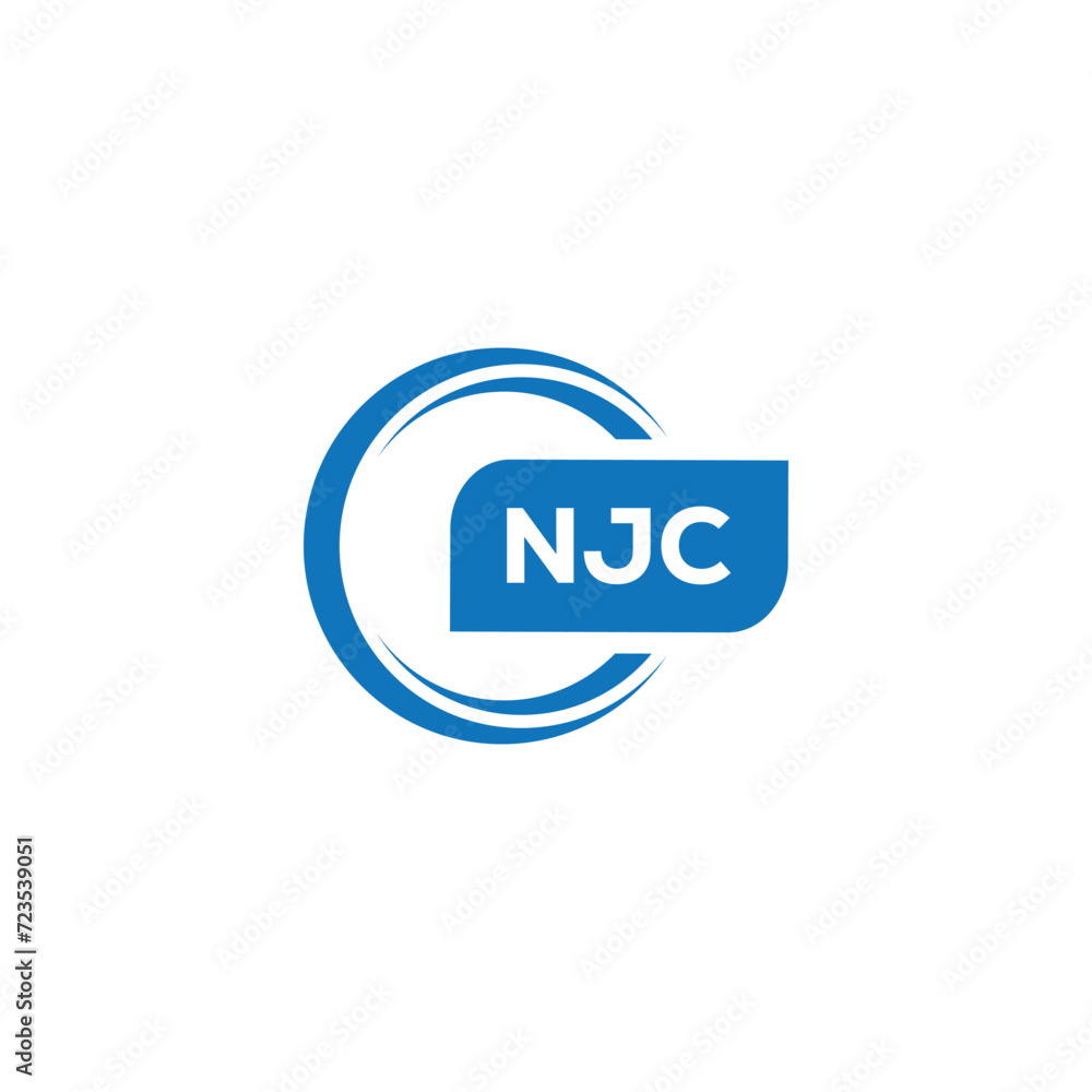modern minimalist NJC initial letter monogram logo design