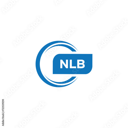 modern minimalist NLB initial letter monogram logo design