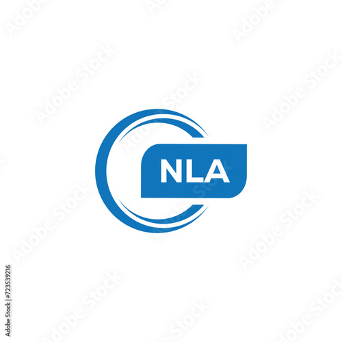 modern minimalist NLA initial letter monogram logo design photo